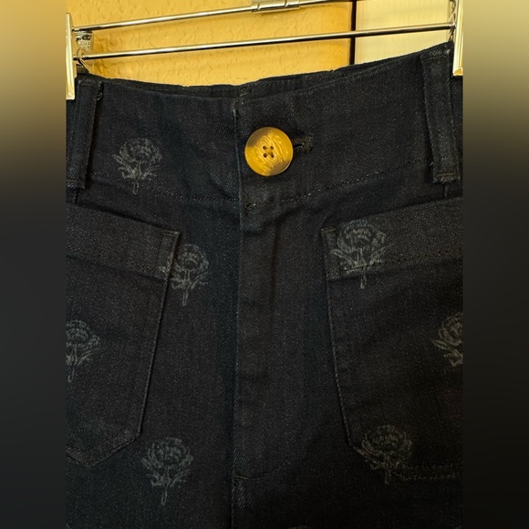 Maeve The Colette Cropped Wide-Leg Jeans Indigo Floral 25 - Picture 10 of 16